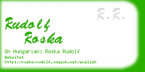 rudolf roska business card